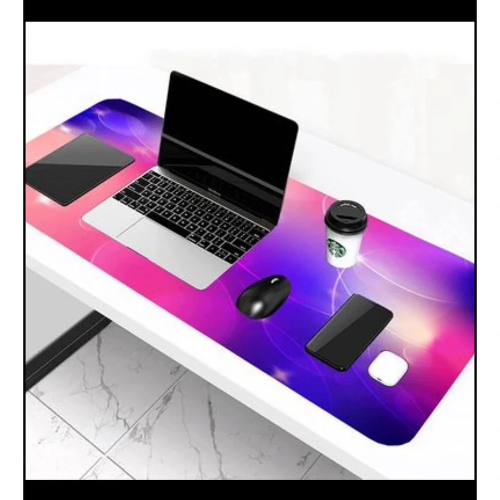 Large Mouse Pad (35.4x15.7x0.15 in) Stitched Edge